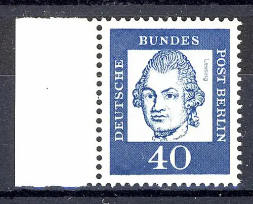 207 Bed. Deutsche 40 Pf Seitenrand li. ** postfrisch