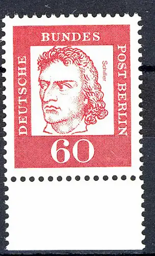 209 Bed. Deutsche 60 Pf Unterrand ** postfrisch