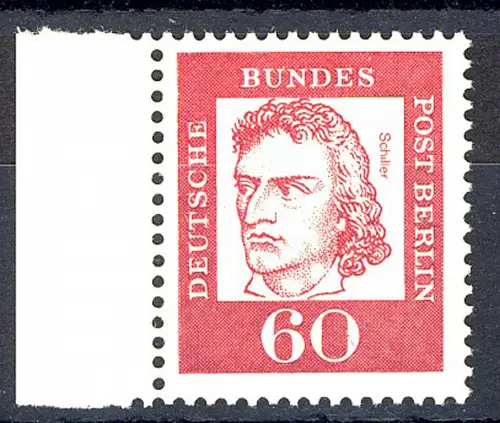 209 Bed. Deutsche 60 Pf Seitenrand li. ** postfrisch