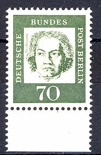 210 Bed. Deutsche 70 Pf Unterrand ** postfrisch