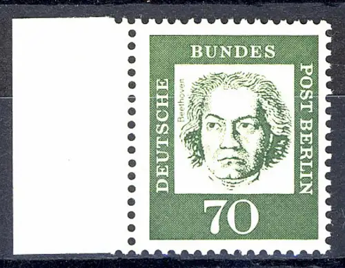 210 Bed. Deutsche 70 Pf Seitenrand li. ** postfrisch