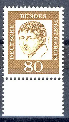 211 Bed. Deutsche 80 Pf Unterrand ** postfrisch