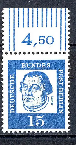 203 Bed. Deutsche 15 Pf Oberrand ** postfrisch