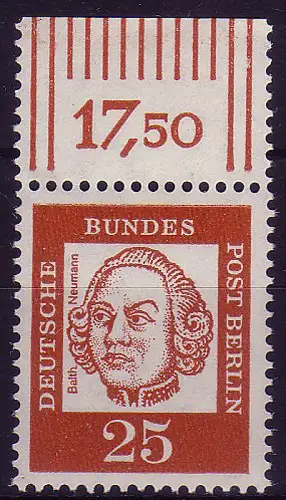 205 Bed. Deutsche 25 Pf Oberrand ** postfrisch