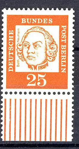 205 Bed. Deutsche 25 Pf Unterrand ** postfrisch
