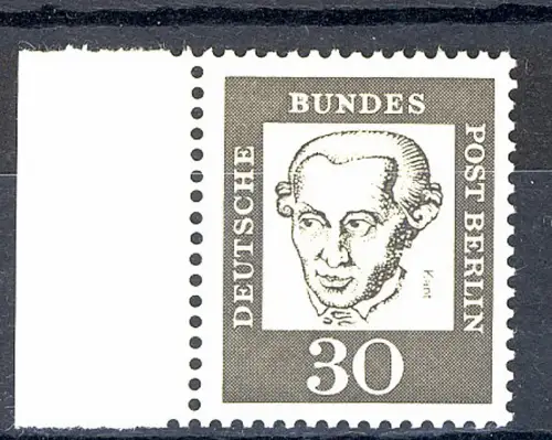 206 Bed. Deutsche 30 Pf Seitenrand li. ** postfrisch