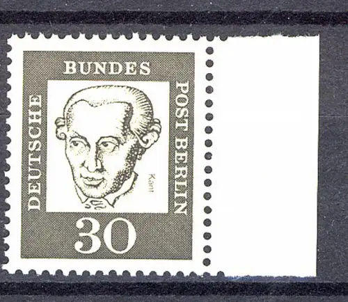 206 Bed. Deutsche 30 Pf Seitenrand re. ** postfrisch
