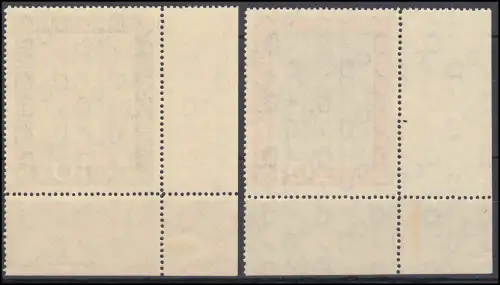 139-140 Marienkirche - Satz Ecken unten links, ungefaltet postfrisch **