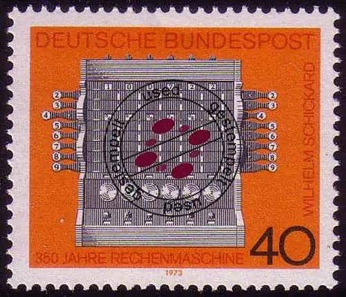 778 Rechenmaschine, gestempelt O