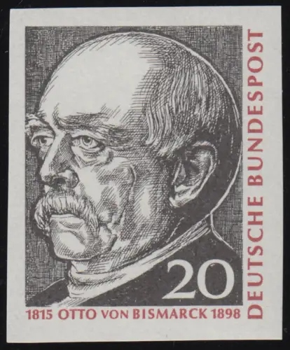 463 U Bismarck - ungezähnte Marke geprüft Salomon, postfrisch **