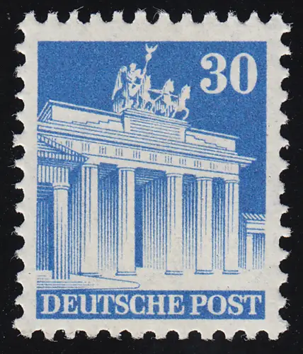 Bizone 89 WF Bauten 30 Pf., blau, weit **