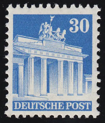 Bizone 89 WF Bauten 30 Pf., blau, weit **