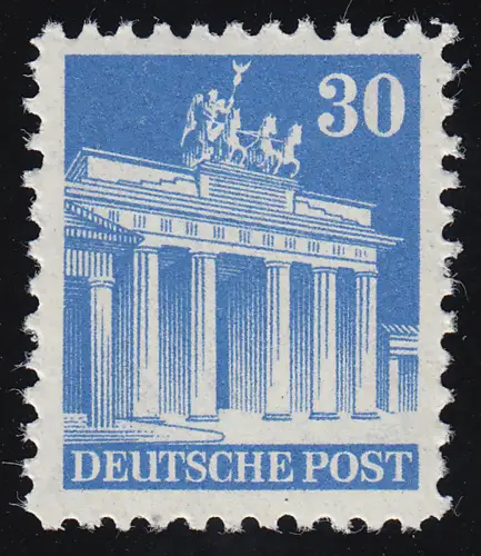 Bizone 89 XB Bauten 30 Pf., blau, weit **