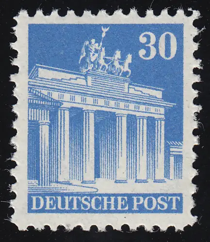 Bizone 89 XB Bauten 30 Pf., blau, weit **