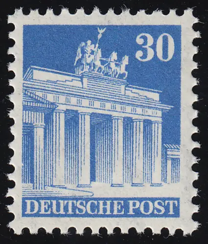 Bizone 89 XF Bauten 30 Pf., blau, weit **