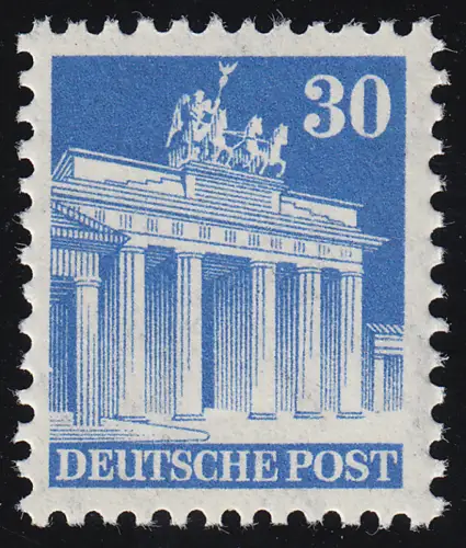 Bizone 89 XF Bauten 30 Pf., blau, weit **