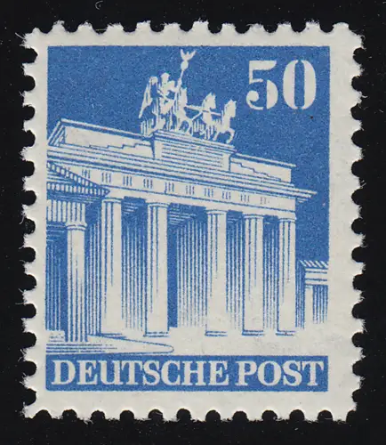 Bizone 91 WB Bauten 50 Pf., blau, weit **