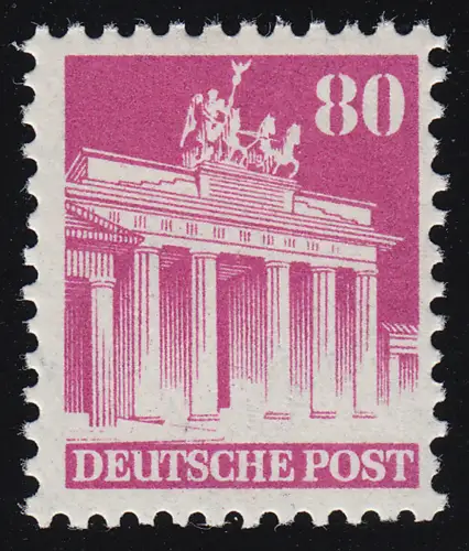 Bizone 94 XB Bauten 80 Pf., lilapurpur, weit gezähnt **