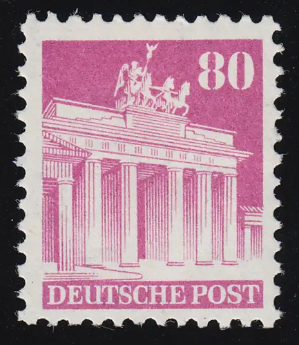 Bizone 94 WF Bauten 80 Pf., lilapurpur, weit gezähnt **