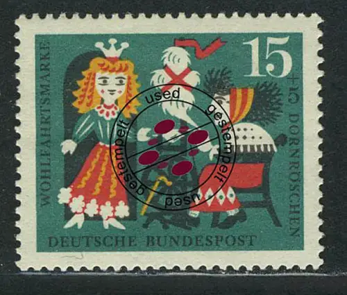 448 Wohlfahrt Brüder Grimm 15+5 Pf Dornröschen O