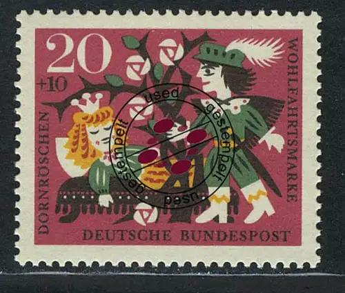 449 Wohlfahrt Brüder Grimm 20+10 Pf Dornröschen O