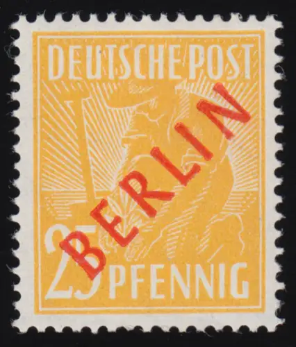 27 Rotaufdruck 25 Pf postfrisch ** geprüft