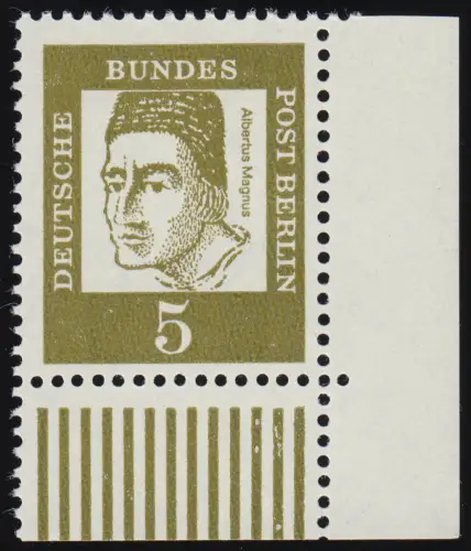 199 Bed. Deutsche 5 Pf Ecke ur ** postfrisch