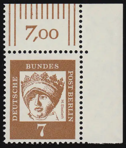 200 Bed. Deutsche 7 Pf Ecke or ** postfrisch