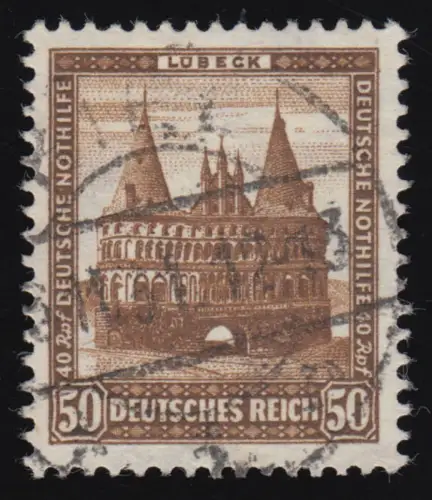 462 Deutsche Nothilfe Bauwerke 50+40 Rpf, gestempelt O