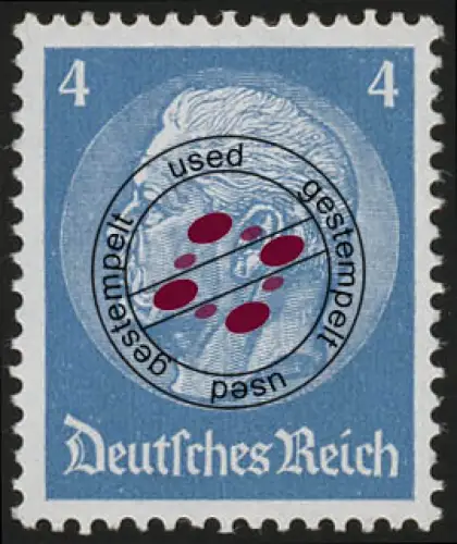 467 Hindenburg-Medaillon 4 Pf Waffeln O