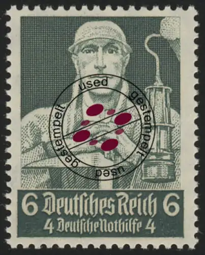 559 Nothilfe Berufsstände Bergmann 6 Pf, gestempelt O
