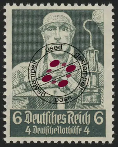 559 Nothilfe Berufsstände Bergmann 6 Pf, gestempelt O