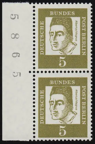 199 Bed. Deutsche 5 Pf Randziffern ** postfrisch