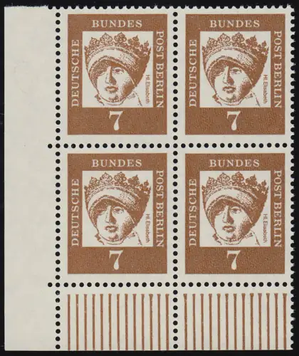 200 Bed. Deutsche 7 Pf Eck-Vbl. ul ** postfrisch