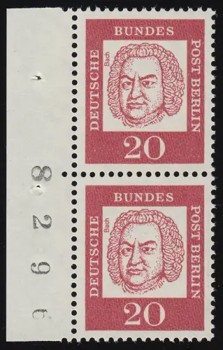 204 Bed. Deutsche 20 Pf fette Randziffern, postfrisch **