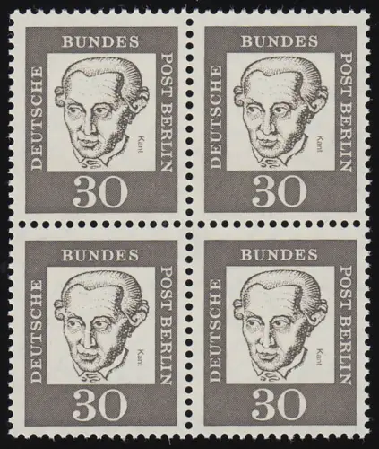 206 Bed. Deutsche 30 Pf Viererblock ** postfrisch