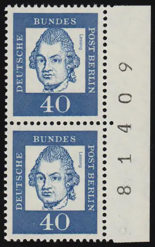 207 Bed. Deutsche 40 Pf Randziffern ** postfrisch