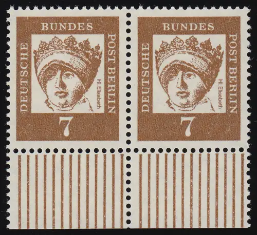 200 Bed. Deutsche 7 Pf Paar UR ** postfrisch