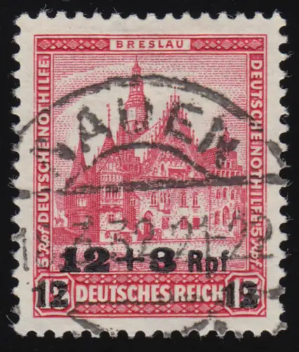 464 Deutsche Nothilfe Bauwerke 12+3 Rpf auf 15+5 Pf O