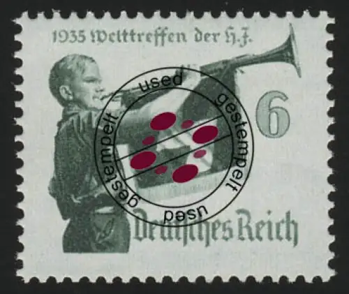 584x Hitler-Jugend 6 Pf, gestempelt O