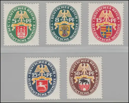 425-429Y Nothilfe Landeswappen 1928 - Satz postfrisch **