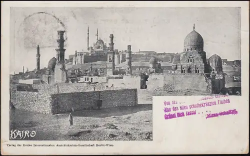 Ansichtskarte Int. Ansichtskartengesellschaft Kairo nach Penig 15.11.1898