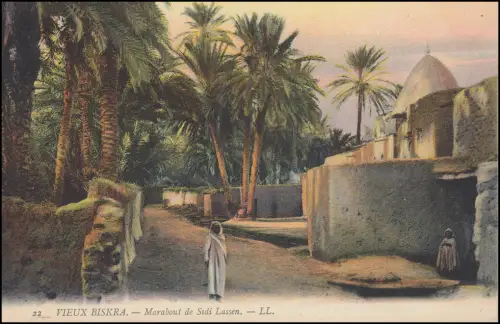 Ansichtskarte Biskra über Constantine 17.4.1906 nach Berlin