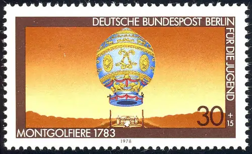 563 Montgolfiere 30+15 Pf, postfrisch **