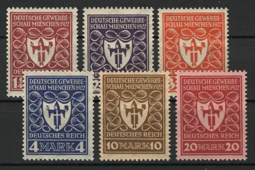 199-204 Gewerbeschau, 6 Werte, Satz postfrisch **