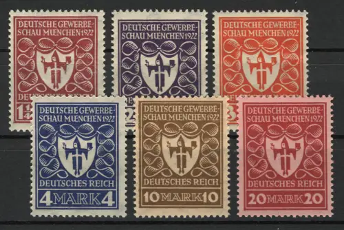 199-204 Gewerbeschau, 6 Werte, Satz postfrisch **