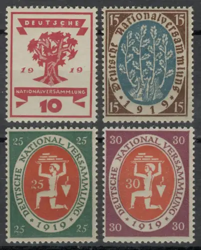 107-110 Nationalversammlung Satz 4 Werte, postfrisch **