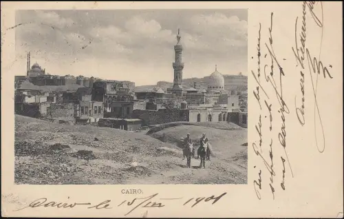 Ansichtskarte Kairo Caire 15.3.1901 nach Bad Reichenhall