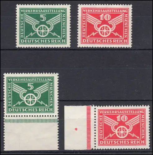 370-371 X+Y Verkehrsausstellung München, WZ X und Y, 2 Sätze postfrisch **