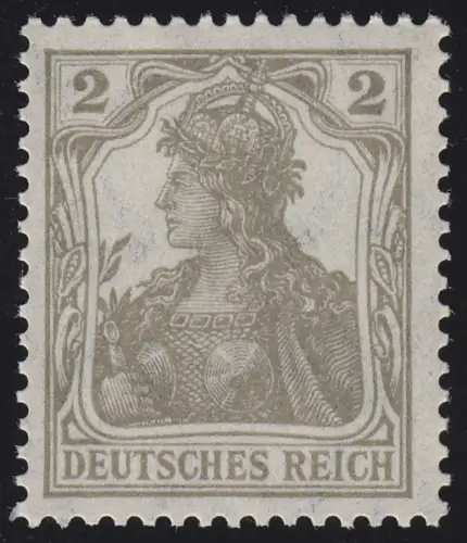 102 Germania 2 Pf Kriegsdruck, postfrisch **